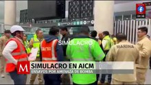 AICM lleva a cabo simulacro ante amenaza explosiva en el Aerotrén