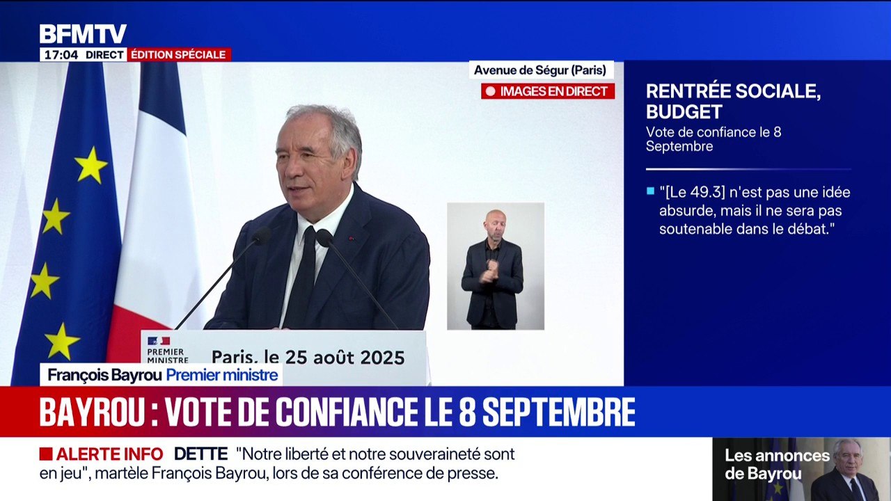 Discours de rentrée: "Est-ce que j'aperçois une réforme du mode de scrutin possible à court terme? Ma réponse est oui" affirme François Bayrou