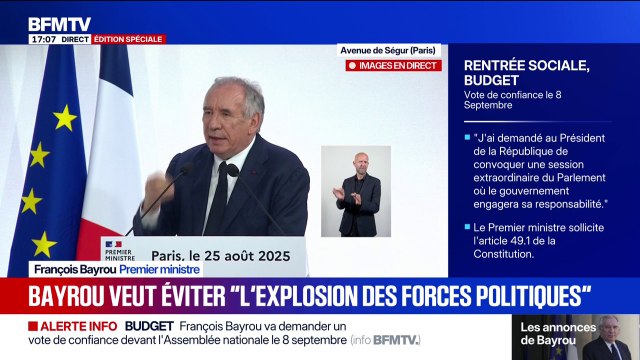 Discours de rentrée: Vous voyez que même entre gens qui ne pensent pas du tout la même chose, on peut arriver à des conditions semblables , pointe François Bayrou