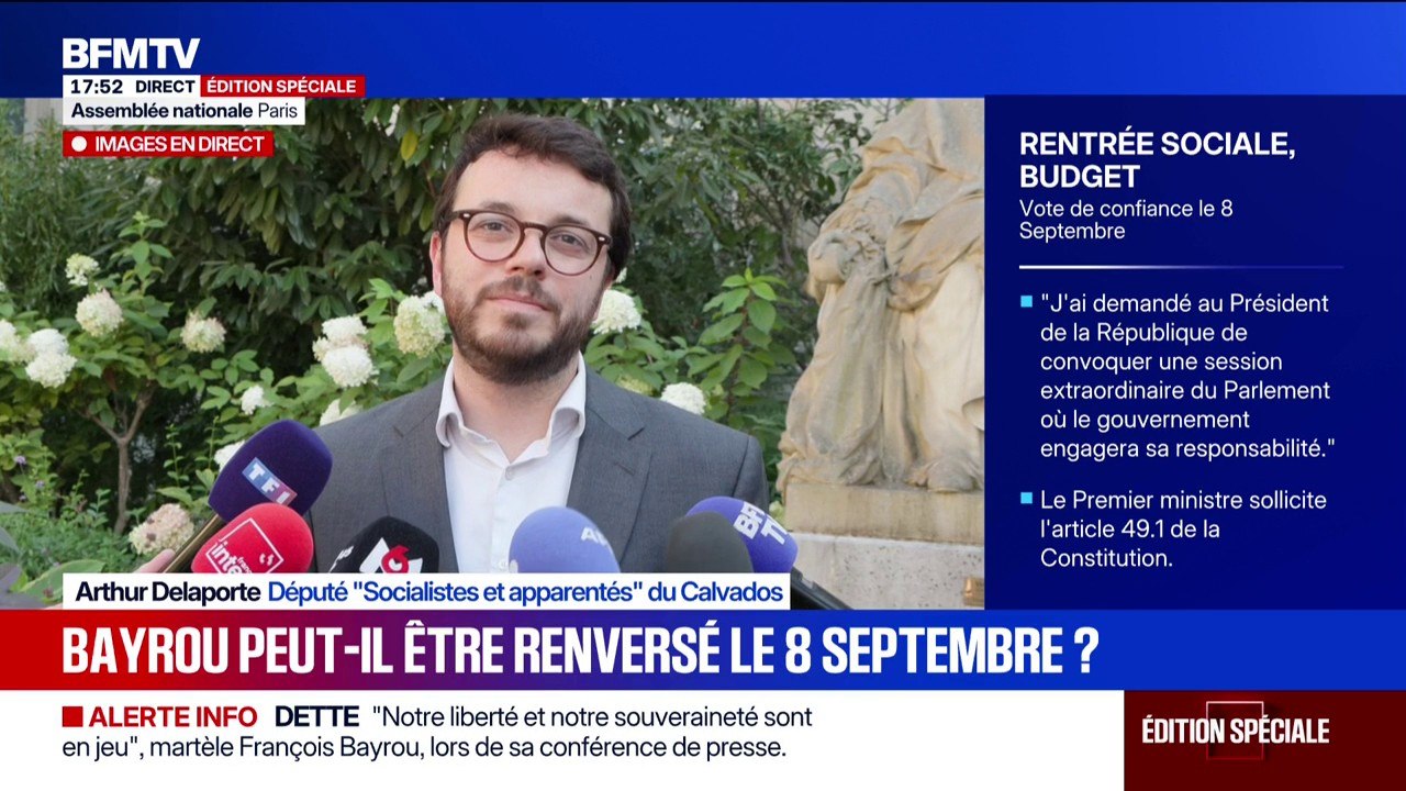 Discours de rentrée: "J'ai vu un Premier ministre qui était sourd à la colère du peuple", estime Arthur Delaporte, député socialiste du Calvados
