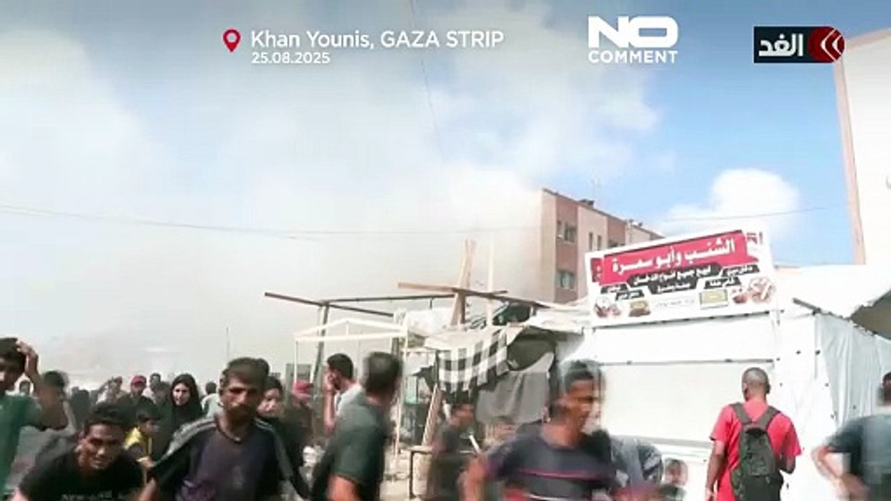 Moment ataku izraelskiego na szpital w Gazie