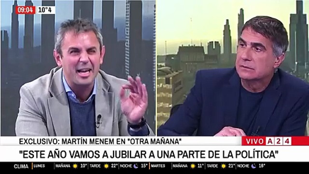 Martín Menem: "Pongo las manos en el fuego por Karina Milei y por Lule Menem"