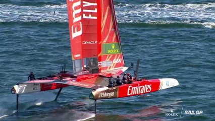 SailGP 2025 / Retour du Miracle F50  comment Emirates GBR a couru le deuxième jour à Sassnitz