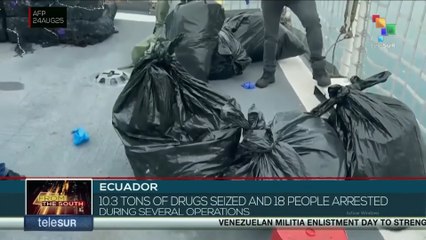 Ecuador: 10.3 tons of drugs seized and 18 arrested in multiple operations
