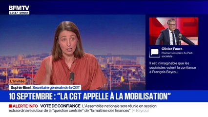 Budget 2026: "Le gouvernement a rompu le dialogue", affirme Sophie Binet, secrétaire générale de la CGT