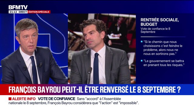 Vote de confiance du 8 septembre: On va faire nos contre-propositions , assure Jonas Haddad, porte-parole des Républicains