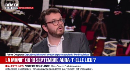 Mouvement du 10 septembre: "Je regarde avec bienveillance ce qui en sort de positif", explique Arthur Delaporte, député socialiste