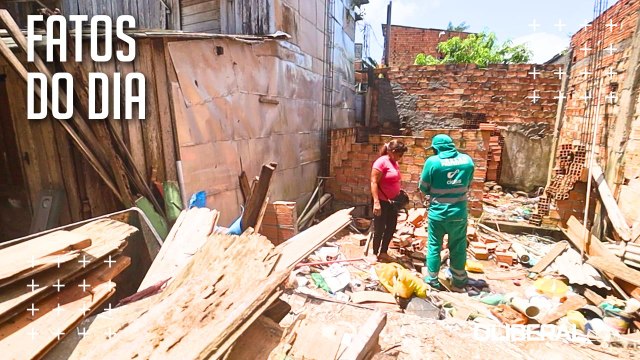 Casa em risco de desabamento é demolida no Curió-Utinga, em Belém