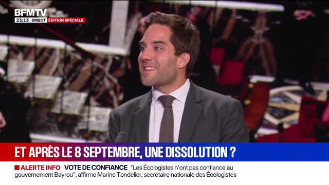 Vote de confiance du 8 septembre: On appelle à la dissolution car depuis l'année dernière, tout est bloqué , souligne Thomas Ménagé, porte-parole du groupe RN à l'Assemblée nationale