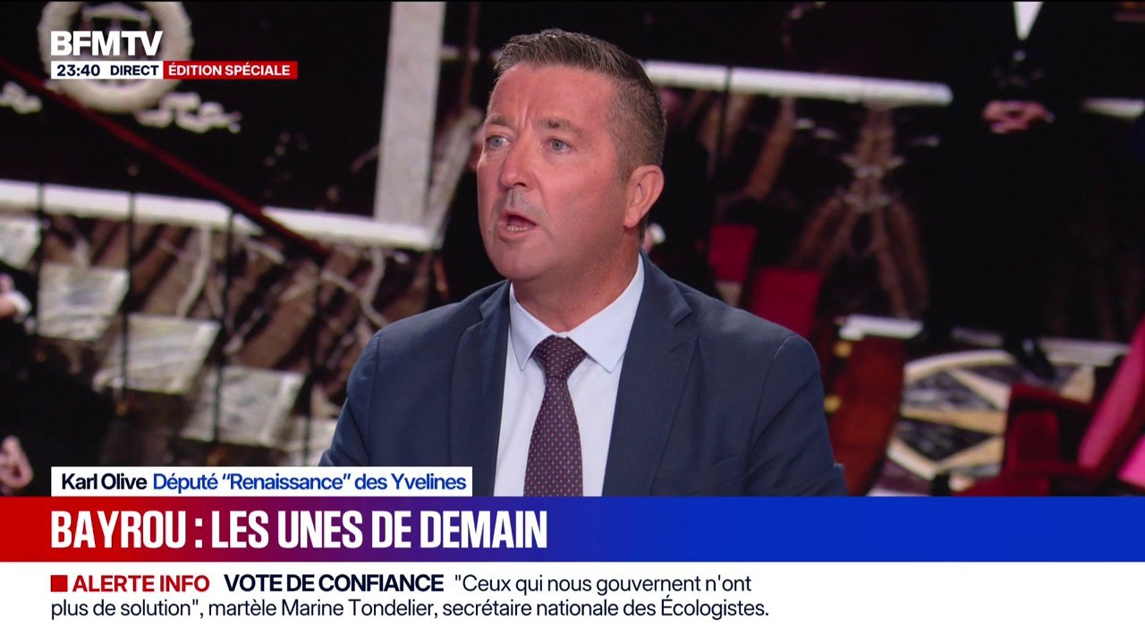 Vote de confiance du 8 septembre:: "Est-ce qu'il n'est pas temps de penser à la VIe République", questionne le député Renaissance Karl Olive