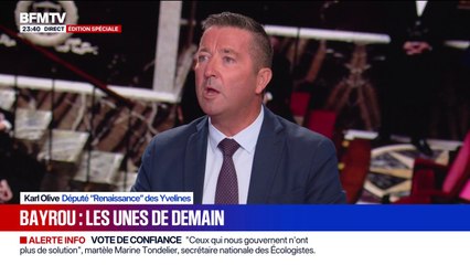 Vote de confiance du 8 septembre:: "Est-ce qu'il n'est pas temps de penser à la VIe République", questionne le député Renaissance Karl Olive