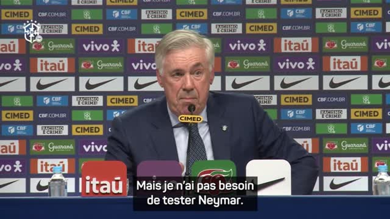 Brésil - Ancelotti justifie l'absence de Neymar de la liste du Brésil
