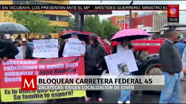 En Zacatecas, se realiza bloqueo vial para exigir la localización de un joven