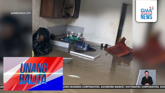 2 subdivision sa Brgy. Tumaga, binaha matapos bumigay ang isang pader kasunod ng pag-apaw ng ilog; mahigit 300 bahay, apektado | Unang Balita