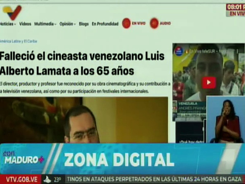 Presidente Maduro lamenta partida física del cineasta venezolano Luis Alberto Lamata