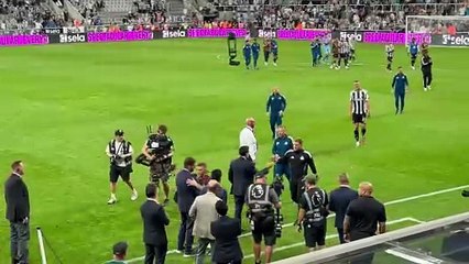 Yasir Al-Rumayyan pitch side after Newcastle United 2-3 Liverpool