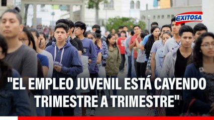 Empleo juvenil estaría cayendo cada trimestre en el Perú, advierte economista