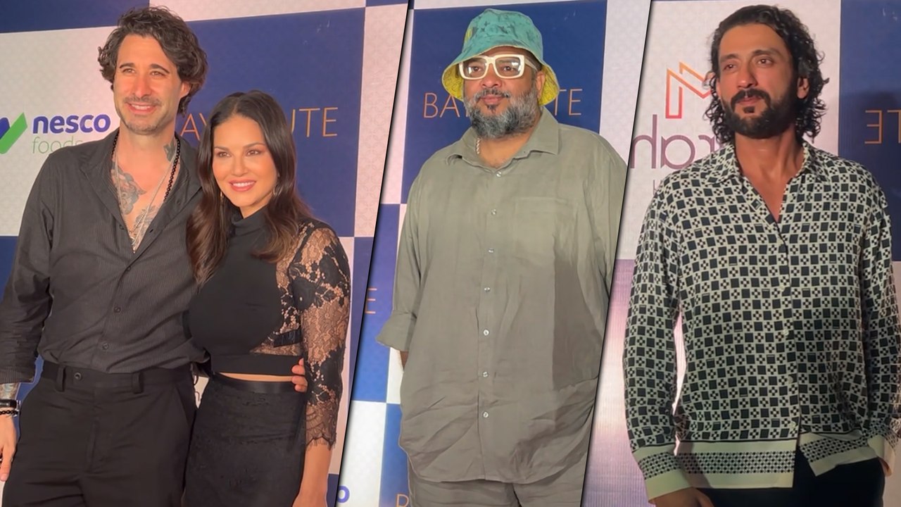 Sunny Leone Shines At Event With Husband Daniel, Shaad Randhawa & Tushar Hiranandani