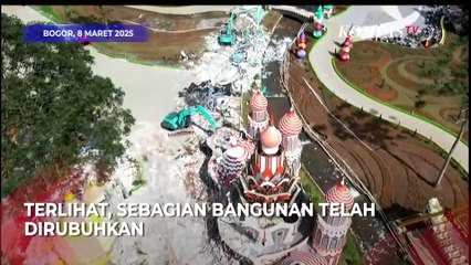 Penampakan dari Udara Progres Pembongkaran Hibisc Fantasy Puncak