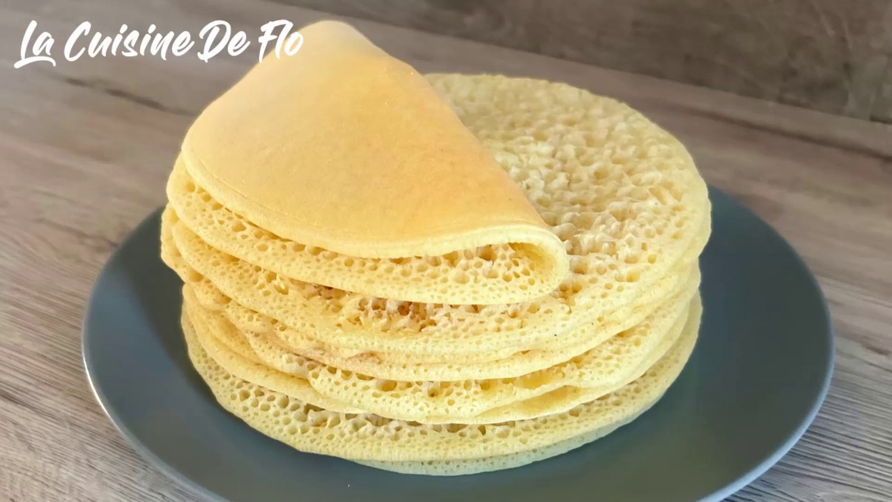 🔥 Recette Facile de Baghrir Inratable  – Les Crêpes Mille Trous Parfaites ! 🥞✨