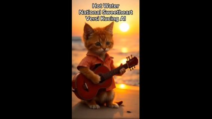 "🎸😻 Kucing AI Memainkan 'Hot Water National Sweetheart' dengan Gitar! 🎶"