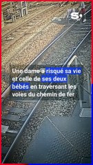 Images choc sur le rail belge : une dame joue avec sa vie… et celle de ses deux bébés !