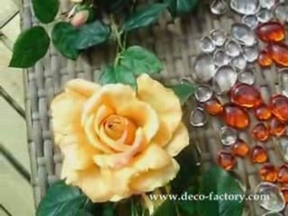 Guirlande de roses artificielles orange