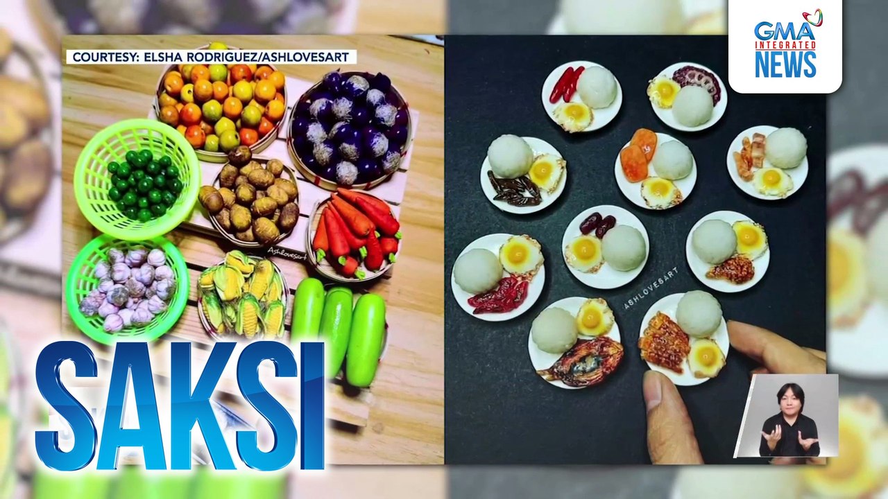 Miniature food art na gawa sa clay, hobby at dagdag-kita para sa isang artist | Saksi