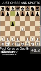 Paul Keres plays the Wing Gambit and beats Gauffin