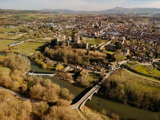 Ludlow from Above: Sunny Spring Day ☀️