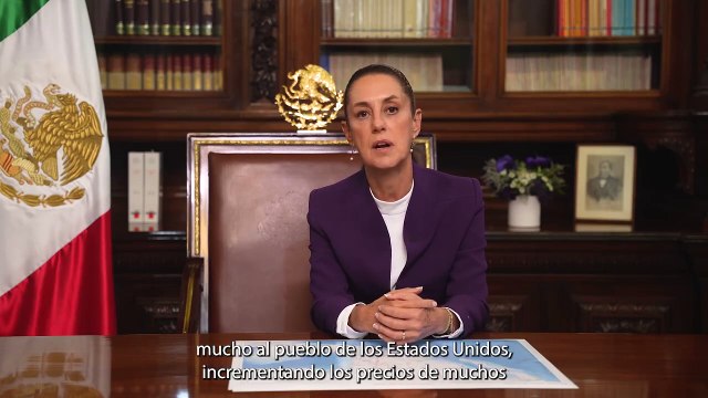 Presidenta Claudia Sheinbaum aplicará medidas arancelarias a Estados Unidos