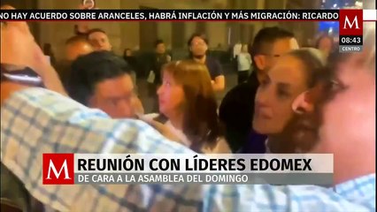 Sheinbaum se reúne con líderes del Edomex previo a la asamblea de medidas arancelarias