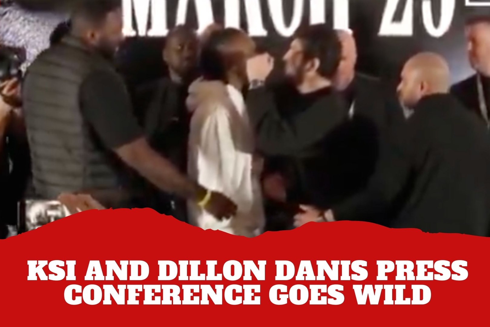 KSI and Dillon Danis clash with intense face off slap at press conference before Fight