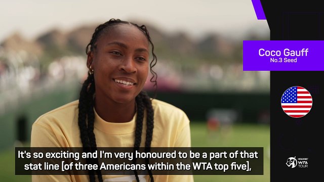 Gauff excited by the prospect of 'American dominance' ahead of Indian Wells