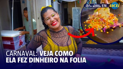 Do bloco para o bolso: moradora lucra vendendo comida no carnaval em BH
