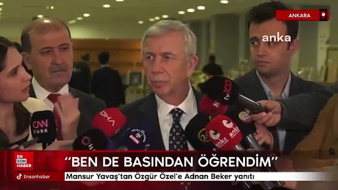 Mansur Yavaş'tan Özgür Özel'e Adnan Beker yanıtı