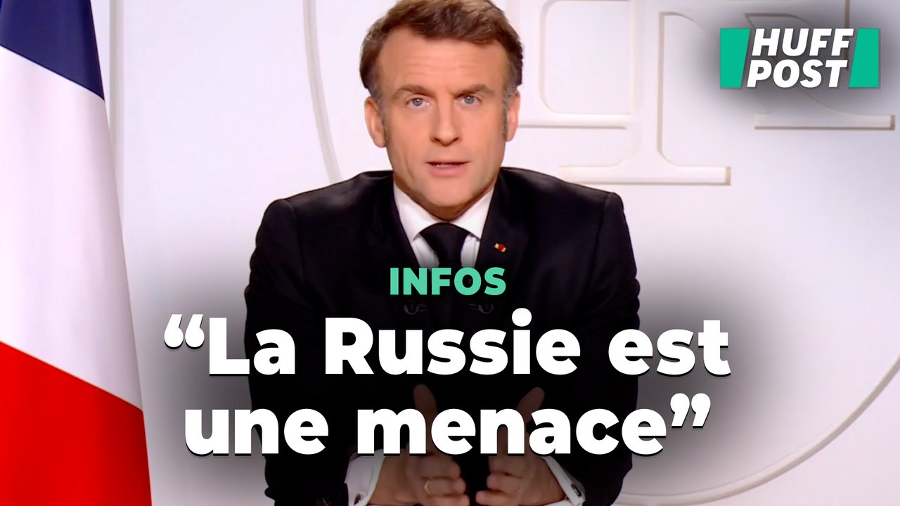 Emmanuel Macron s’en prend sans retenue à Vladimir Poutine et la Russie dans son allocution
