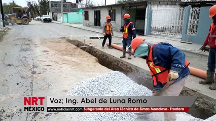 Avanza Simas Monclova en obra de reposición de tubería en la colonia Miravalle