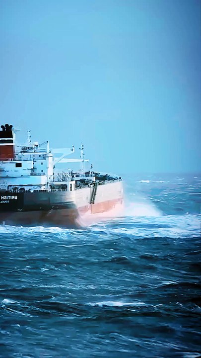 Cross ship under water