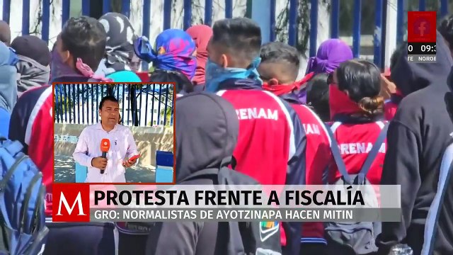 Normalistas protestan frente a la Fiscalía de Guerrero; un año del asesinato de Yanqui Kothan