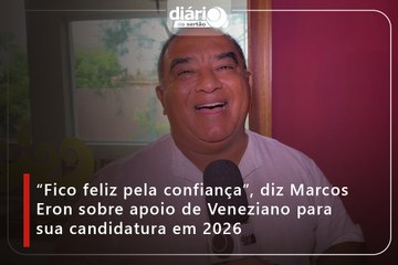 “Fico feliz pela confiança”, diz Marcos Eron sobre apoio de Veneziano para sua candidatura em 2026