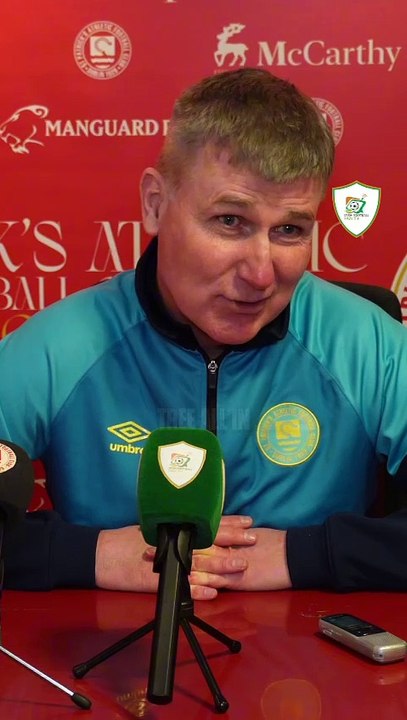 Stephen Kenny reacts to victory over Derry City
