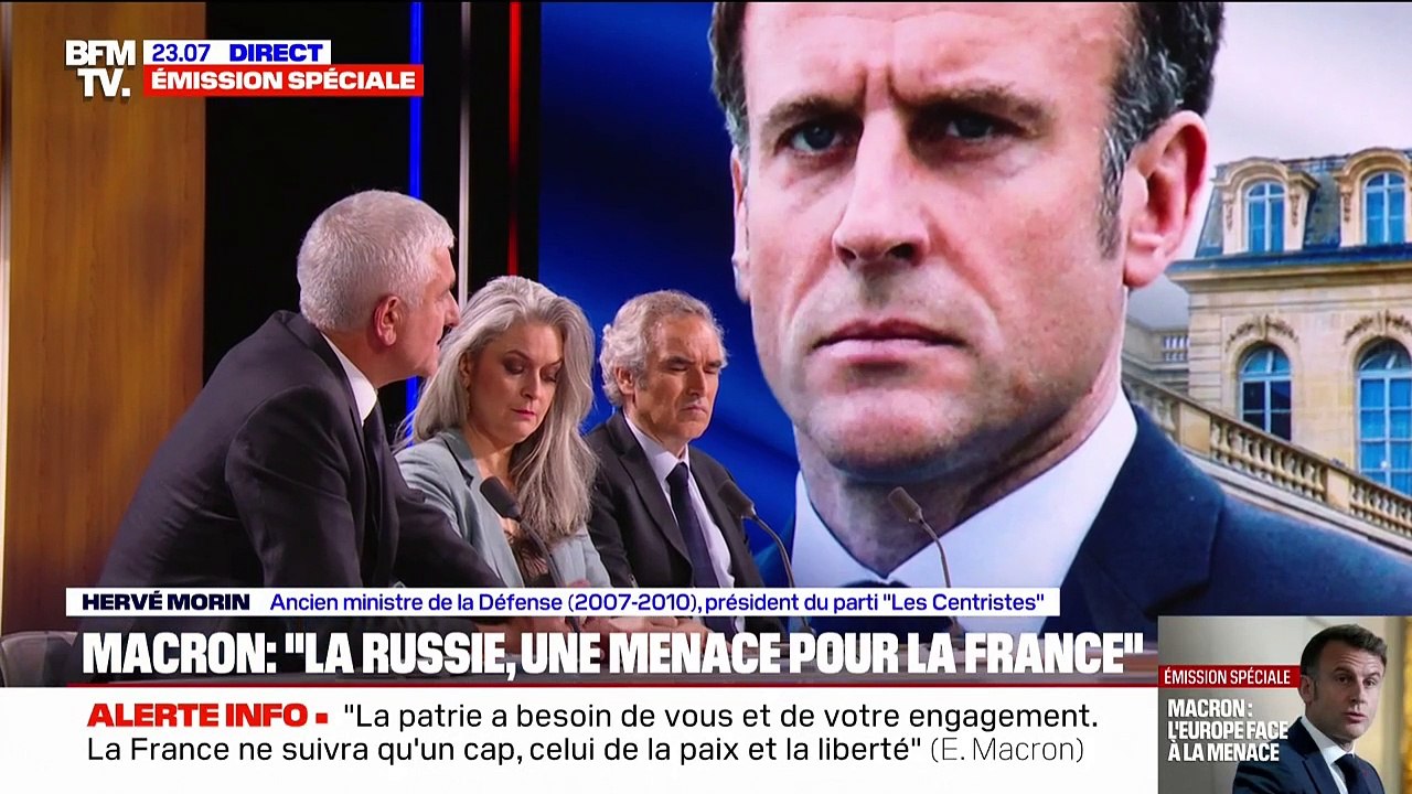 Allocution d'Emmanuel Macron: "J'ai trouvé le discours inutilement et excessivement inquiétant", affirme Hervé Morin, ancien ministre de la Défense et président du parti "Les Centristes"