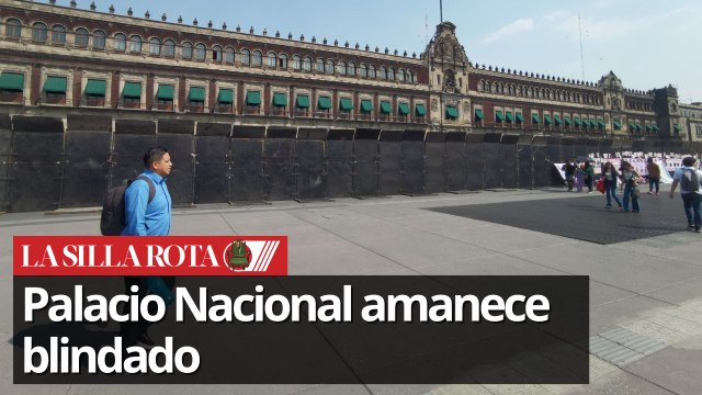 Zócalo amanece blindado previo a manifestaciones del 8M
