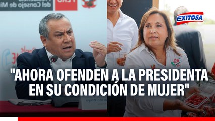 Gustavo Adrianzén: "Ahora ofenden a la presidenta en su condición de mujer"