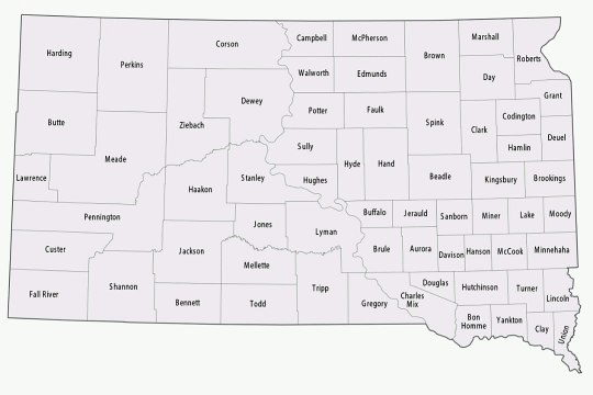 Map of South Dakota. Peta Dakota Selatan. South Dakota Map. Map of South Dakota State. Peta Negara Bagian Dakota Selatan. South Dakota State Map. Map of State of South Dakota. State of South Dakota Map.