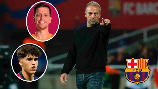 Barcelona gana con uno menos, Hansi Flick destaca labor de Szczesny y defiende a Cubarsí tras la roja