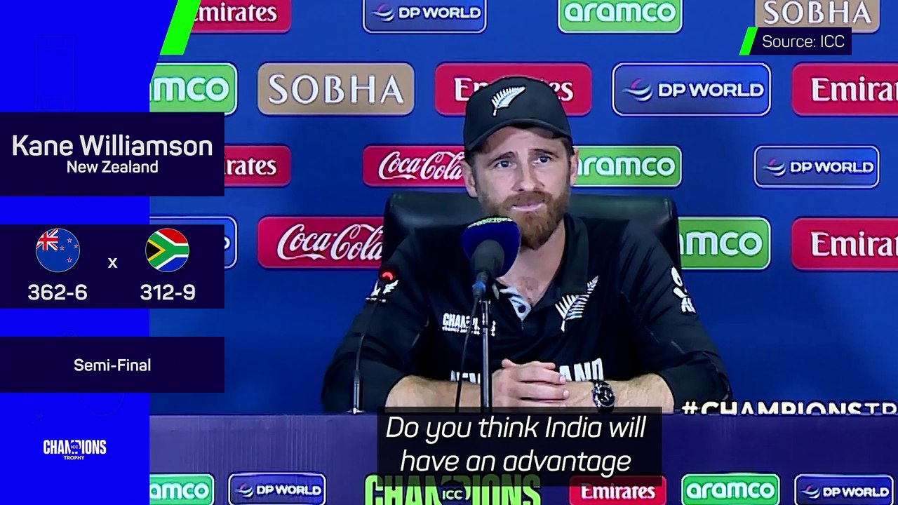 Williamson not concerned with India advantage after reaching Champions Trophy final