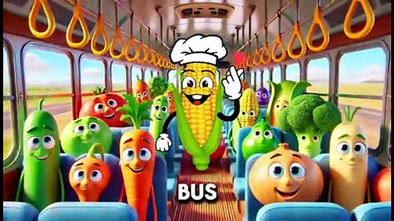 Wheel on the Bus vegetables fun adventure ride