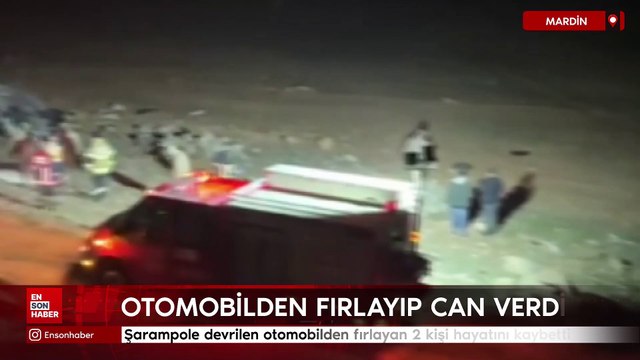 Mardin'de, şarampole devrilen otomobilden fırlayan 2 kişi hayatını kaybetti